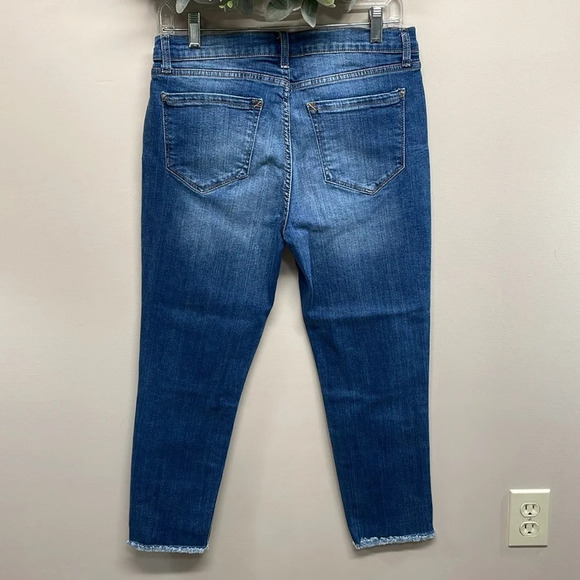 NWOT Kensie Jeans The Effortless Skinny Crop Distressed Denim Jeans 10/30 - Picture 5 of 16